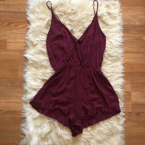 Maroon colored romper